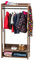 Iris Ohyama, Appendiabiti per bambini, Appendiabiti per bambini con ripiano, Organizzatore di vestiti per bambini, Modulare, Contemporaneo, Solido, Scuola, Camera da letto, Ingresso - KWR-1 - Marrone