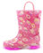 EUXTERPA Stivali di gomma per bambine e bambini, si illuminano, con glitter, con manico, per bambini, Dessert Rosa, 31 EU