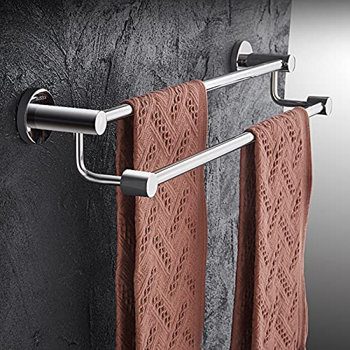 Rail de Cuisine de Cuisine de la Salle de Bain, 30cm-120cm, Long, Porte-Baguette à Double Bande Murale, Accessoires de Douche, Finition en Argent Poli (Size : 70cm)