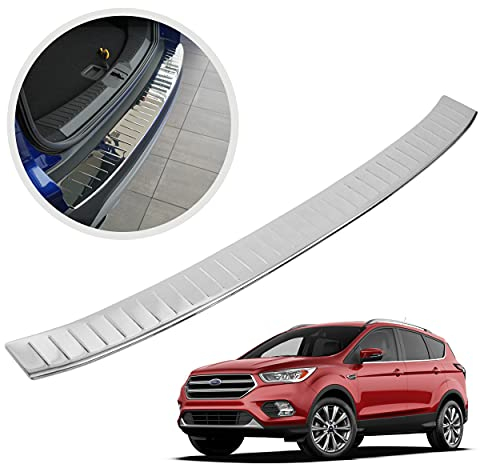 CHROMEMASTER | Ladekantenschutz Stoßstangenschutz | Kompatibel mit Ford Kuga 2013-2019; Edelstahl Poliert/Chrom; Unsere Lackschutzleiste Sichert den Heckstoßfänger vor Kratzern Und Beschädigung ab