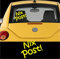 myrockshirt 2 x Nix Post lustiger Aufkleber Sticker 15X15 cm für EIN gelbes Auto Postauto Fake Post Spassaufkleber Fun