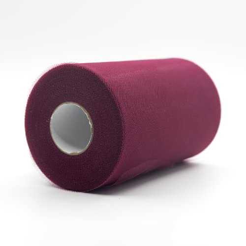 91m x 15cm ! Tissu de bobine de rouleau de tulle pour les décorations d'artisanat Tutu Mariages Costumes Jupes Fêtes Cadeau Bow baby shower, Beaucoup de couleurs disponibles. (Vin Rouge)
