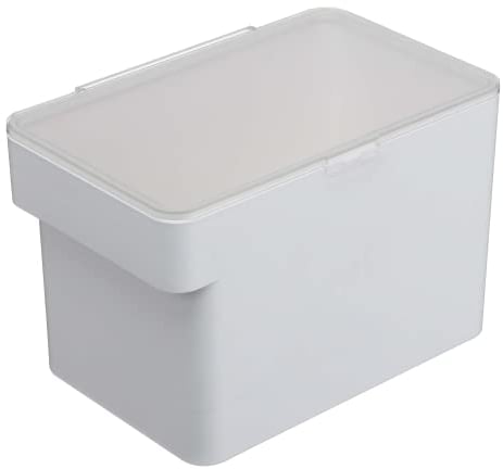 YAMAZAKI 5611 TOWER Pet Food Container (3,5 kg), white, ABS Resin/Silicone, 30 x 19.7 x 19.2 cm