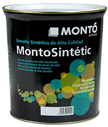 MONTÓ Pintura Anticalórica al Disolvente, Ideal para Resistir Temperaturas Extremas, Acabado de Poro Cerrado. Montosintétic Anticalórico Color Negro (125ml)