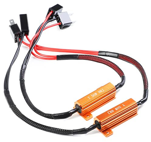 SHINYY 2PCS H7 LED CANbus Décodeur Résistance de Phare, Ampoule LED H7 Résisteur Adaptateur Kit de Conversion, pour Anti-scintillement, Avertissement Sans Erreur, Anti-interférence