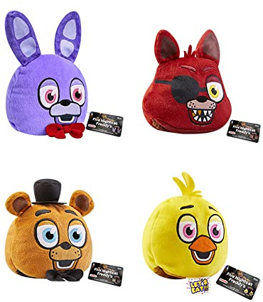 Funko FNAF Five Nights at Freddy's - Set of 4 Reversible Heads Plush - Freddy, Foxy, Bonnie and Chico