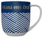 DRAEGER PARIS 1886 - Taza Cerámica 320ml Mamá Eres Oro - Diseño Geométrico en Azul/Rosa con Mensaje en Oro - Apta Lavavajillas - Embajadora de Emociones Desde 1886