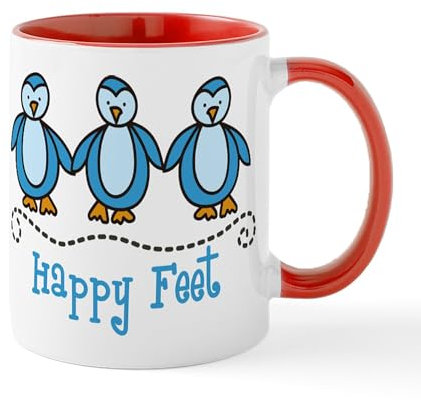 CafePress Happy Feet Mug 11 oz (325 ml) Ceramic Coffee Mug