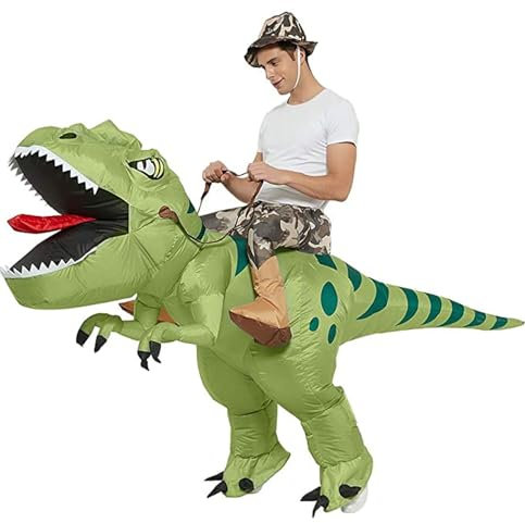 Original Cup Premium XXL Inflatable Dinosaur Costume for Adults - Size 160 to 190cm - Includes Inflation System - Durable, and Unusual Design