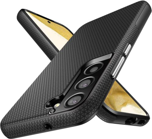 Voyahülle für Samsung Galaxy S22 Hülle, Handyhülle für Samsung Galaxy S22, TPU Stoßdämpfende, Starre PC Doppelschicht, Anti-Rutsch, Anti-Shedding, Schwarz