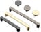 FASOLI Reiner Messingknopf Küchenschrankgriffe Schranktürgriffe Schubladenknöpfe Modern Gold Schwarz Kaffee Möbelbeschläge 1pc (Color : Black 96mm)