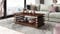 DC-3 Couchtisch Nussbaum 120x60cm mit Ablage modern stabil vielseitig Wohnzimmertisch Beistelltisch Sofatisch Zeitloses Design platzsparend robust Wohnzimmer mit Rollen