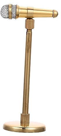 Abaodam Miniature Microphone Model Tiny Microphone Decoration for Dollhouses Height for Collectors and Stage Accessories