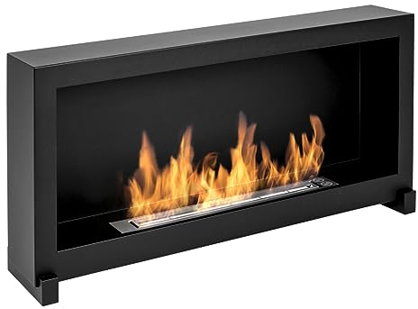 EIN freistehender biokamin S-Line Box 90cm. Bio-ethanolkamin 900mm schwarz,stehender oder wandkamin. EIN kastenförmiger Bio Kamin kann auch an die Wand gehängt Werden. Bioethanol Kamin ohne Glas