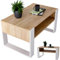 CraftPAK Wohnzimmer Tisch für Couch aus hochwertigem Holzwerkstoff, moderner Couchtisch mit zusätzlicher Ablagefläche, Sofatisch für Wohnzimmer, Farbe Bardolino-Weiß couchtisch weiß