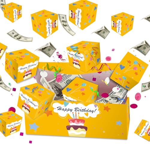 Überraschungsbox-Geschenkbox, Faltbare Bounce Überraschungs-Geschenkbox, Überraschungsbox Kreative Surprise Gift Box, Pop Up Geschenkbox für Birthday Geschenke (Birthday)