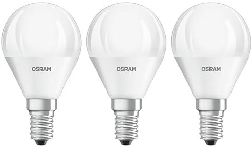 Osram LED 3 Stück Leuchtmittel P45 Tropfen 4,9W = 40W E14 matt 470lm 840 Neutralweiß 4000K