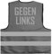 Gegen Links Demo Warnweste BZW. Signalweste mit reflektierendem Aufdruck - Größe S/M, Grau