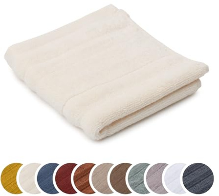 liebling Seiftuch Luxus Bio Baumwolle, Serie Marseille, 770 gr. / m², 30 x 30 cm, Ökotex, 60 Grad, saugstark, schnelltrocknend, Farbe: Creme