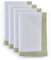 Solino Home Leinenservietten, 4 Stück, 100 % reines Leinen, Salbeigrün und Weiß, Stoffservietten, 50,8 x 50,8 cm, waschbare Dinnerservietten, klassisch