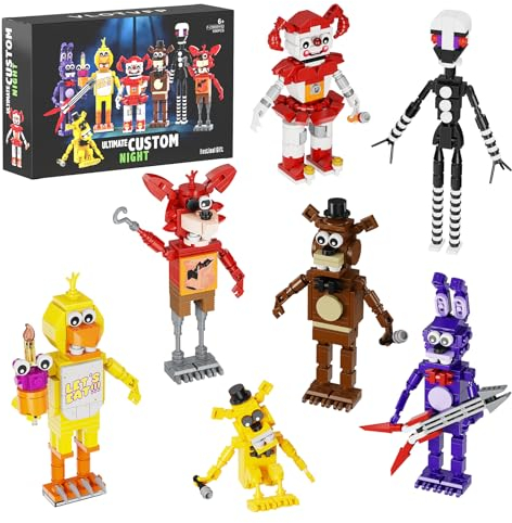 Millionspring 7-in-1 Zeichentrickfigur Bauspielzeugsets Geschenkidee für Filmfans Erwachsene Kinder(696 Stück)