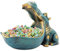 Hippo Statue Key Bowl, Large Mouth Figure, Table Decoration for Living Room, Office, Gifts (Dark Blue)
