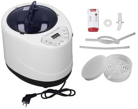 Vapore per Sauna, Generatore di Vapore per Sauna in Acciaio Inossidabile da 3 Litri con Telecomando, Display Timer, Impostazione della Temperatura del Calore, Sollievo (Spina
