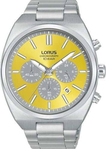 LORUS Herren Analog Quarz Uhr mit Metall Armband RT367KX9