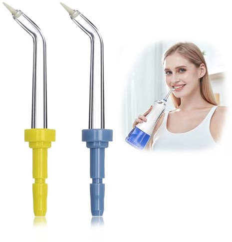 brileze Zahnseide-Ersatzspitzen für Waterpik Zahnseide, Munddusche, Düsenspitzen, Plaque-Entferner, Borstenspitzen, 2 Stück