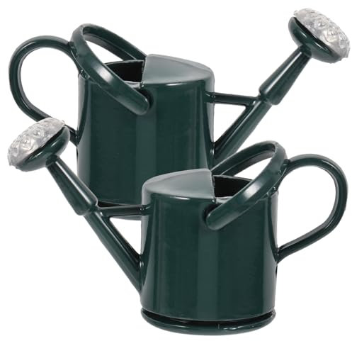 JOINPAYA 2St Gießkanne aus Blech Mini-Puppenhaus Gießeimer Kinder kleine Gießkanne Bewässerung Spielzeug für Kinder kinderspielzeug Puppenhaus-Miniaturen Spielspielzeug vorgeben Eisen Green