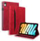 LMFULM® Étui pour Apple iPad Mini 7 (A17 Pro 2024) (8,3 Pouces) PU Cuir Poche Cas Flip Coque Protection avec Veille/Sommeil Portefeuille Style Stand Housse Case Rouge
