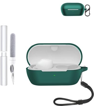 Silicone Protective Case for Sony WF-C710N Earbuds - Durable and Eco-Friendly Bluetooth Earphone Cover with Precise Holes and Charging Compatibility - Shock-proof, Comfortable Touch,Green