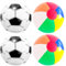 TUONYIS 4 Pièces Ballon de Plage, Ballon Gonflable Piscine, Ballon Gonflable, Ballon de Plage Gonflable Ballon Piscine pour Jeux de Plage de Volley, Activités Extérieures (4 Pièces)