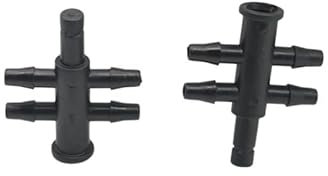SHIOFRCN 20 Stück 4,5 mm bis 3 mm 4-Wege-Stecker mit Widerhaken, reduziert Schlauchkupplung, Splitter, Bewässerung, Bewässerung, Rohrverschraubungen
