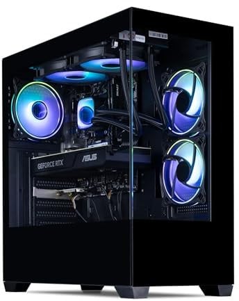 HORIZON Gaming PC Tower | AMD Ryzen 7 5700X3D | NVIDIA RTX 5070 Ti 16GB | 32GB 3200Mhz RAM | 2TB NVMe SSD | 850W PSU | CPU Tower Cooler | ARGB Black Gaming PC Case | VR Ready | WiFi-5 | Windows 11