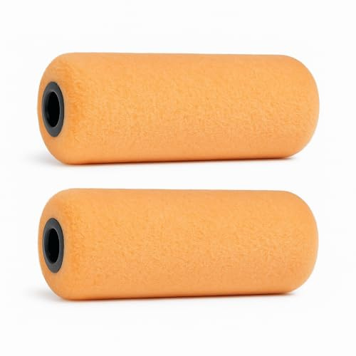 (6cm) Recambio Rodillo Pintura piel de Melocoton, flocados para pintar Paredes-Superficies lisas, Espuma Flocada, Compatible con Esmaltes Acrilicos y al Disolvente