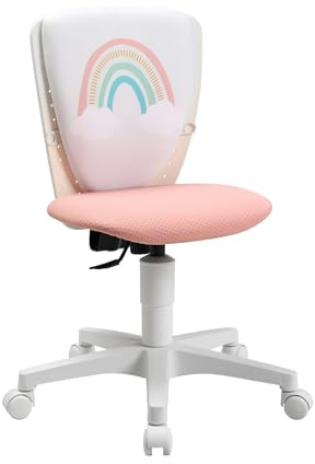 TOPSTAR S'cool 3 Kinderdrehstuhl mit Motivstoff – ergonomischer Schreibtischstuhl für Kinder – höhenverstellbar, mitwachsend, Top Preis-Leitung, GS-geprüft – Motiv Regenbogen