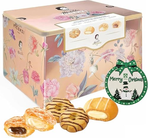 Italian Biscuit Gift Tin – 907g Premium Puff Pastry & Cookies – Elegant Treat Box for Birthdays, Tea Time & Christmas Gifts