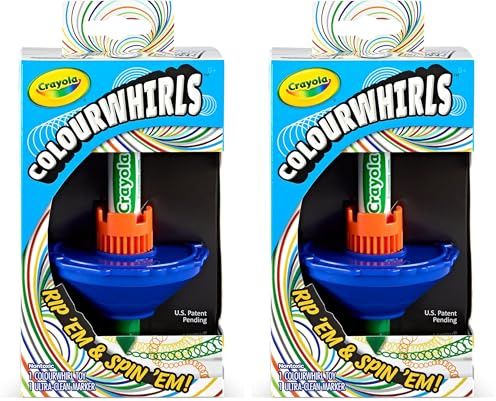 CRAYOLA Colourwhirls - Rip ‘Em and Spin ‘Em to Create Unique Art! | Can Be Used With Your Own Markers! | Kids Arts & Crafts Toys for Ages 6+ (Pack of 2)