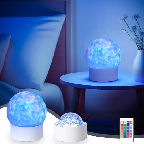 Nordlicht-Projektor, 16 Farben, wiederaufladbar, Aurora-Lichtprojektor, Galaxie-Ozeanwellen-Lampe, Fernbedienung, Stimmungsbeleuchtung für Schlafzimmer, Decke, Party-Spielzimmer, Geschenk für Teenager