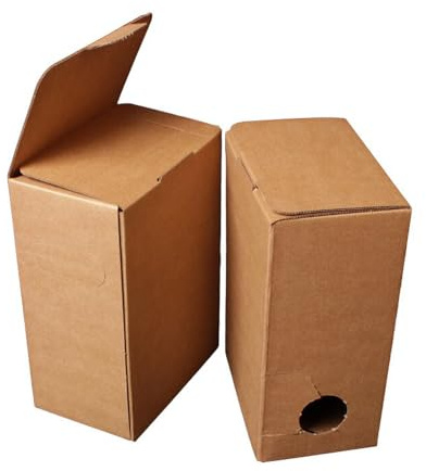 BOXXCO Kartons Bag-in-Box, 1,5 Liter, Neutraler Wellpappe-Karton ohne Aufdruck, 20 Stück