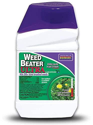Bonide Weed Beater Ultra, 16 oz Concentrate, Fast-Acting Protection Against Broadleaf Weeds in Warm & Cool Weather
