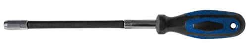 SW-Stahl 02068L Schraubendreher Sechskant - 8 x 280 mm Flexibler Schaft | Schraubenzieher aus Chrom-Vanadium für Schlauchschellen, Flexwelle mit 2-Komponenten-Griff und Aufhängeloch