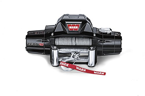 WARN 88990 ZEON 10 Electric 12V Winch with Steel Cable Wire Rope: 3/8 Diameter x 80' Length, 5 Ton (10,000 lb) Pulling Capacity