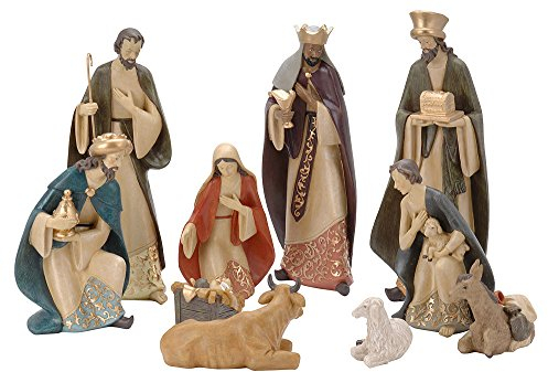 zeitzone Riesige Krippenfiguren Weihnachten Handbemalt 10 Stück