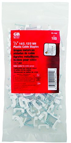 gb Gardner Bender 1/2 in. W Plastic Insulated Cable Staple 100 pk