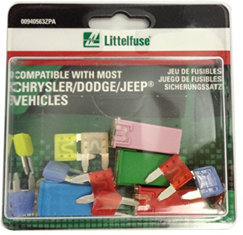 Littelfuse 00940563ZPA 5pcs OEM Emergency Fuse Kit for Chrysler/Dodge/Jeep