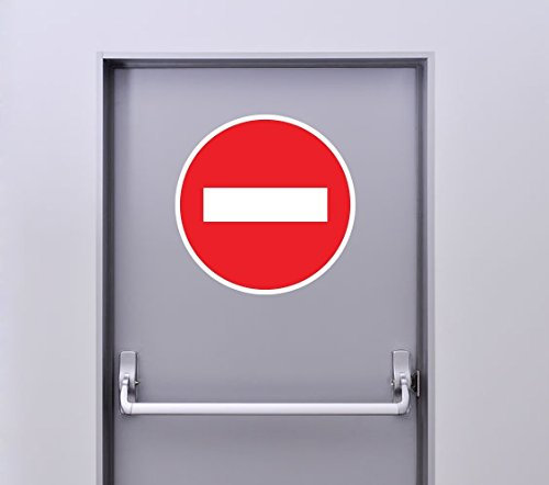 Zone-Stickers Autocollant Signalétique Panneau Interdiction Sens Interdit - 10cm x 10cm