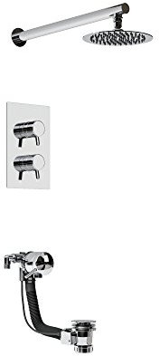 Bristan SHWR PK Complete Prism Recessed Dual Control Pack, Chrome, Shower w/Kit 1