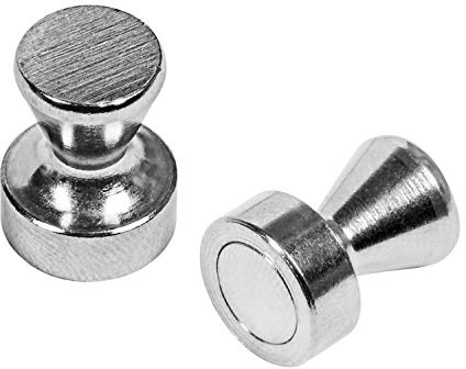 Connex Neodym-Griffmagnet – 2 Stück im praktischen Set | Extra starker Magnet – 4 kg Haftkraft – Für Haushalt, Werkstatt und Hobby – Powermagnet – Magnet mit Griff – Ø 15 x 21 mm